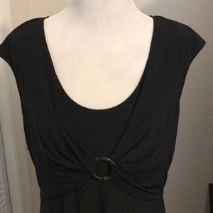 American Living Black Dress with Buckle Detail